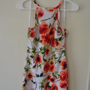 Knee Length Floral Print Body-con Cocktail Dress